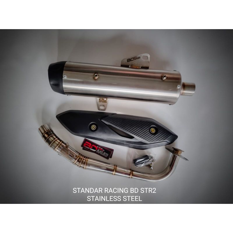Jual knalpot standar racing Black Devil STR2 Mio Beat Scoopy | Shopee ...