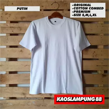 Kaos Polos Katun Kombed 24s Reaktif Premium Bahan Knitto Size XXL XXXl XXXXL Dan 5xl Pendek