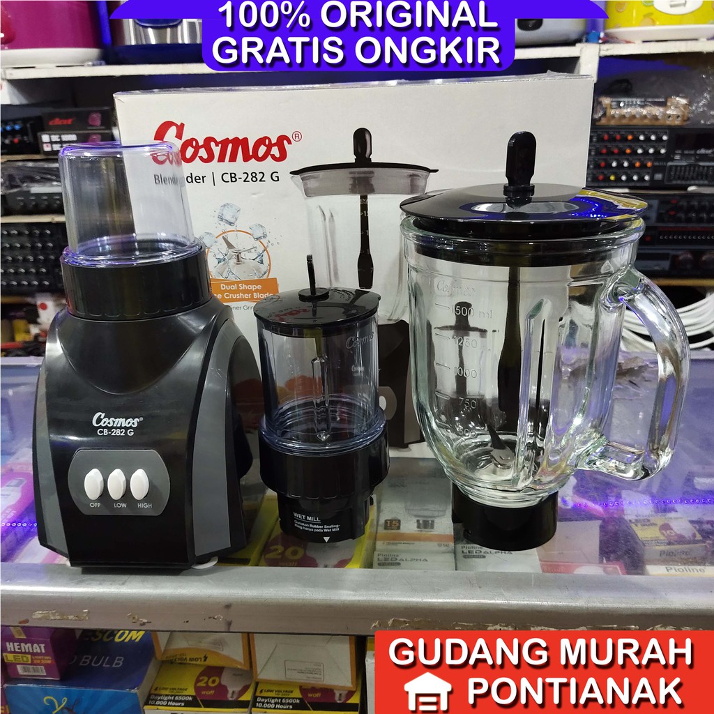 Jual Blender Cosmos CB 282G 282 G Kaca 3in1 2Liter Pelumat Bumbu Kering ...