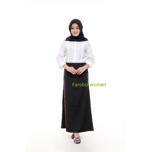 Jual ROK Formal Klok A-Line FELICIA dengan Resleting Jepang Samping ...