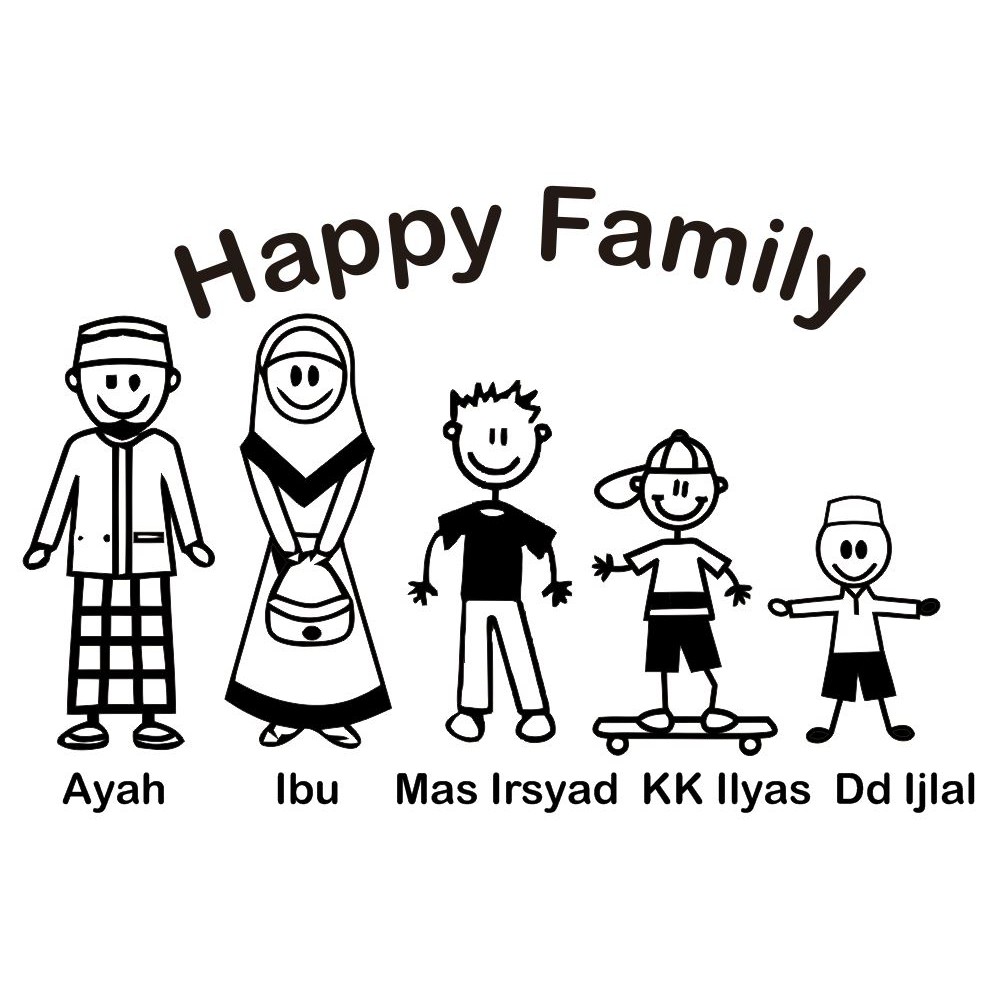 Jual Stiker Happy Family - Cutting Sticker Happy Family | Shopee Indonesia