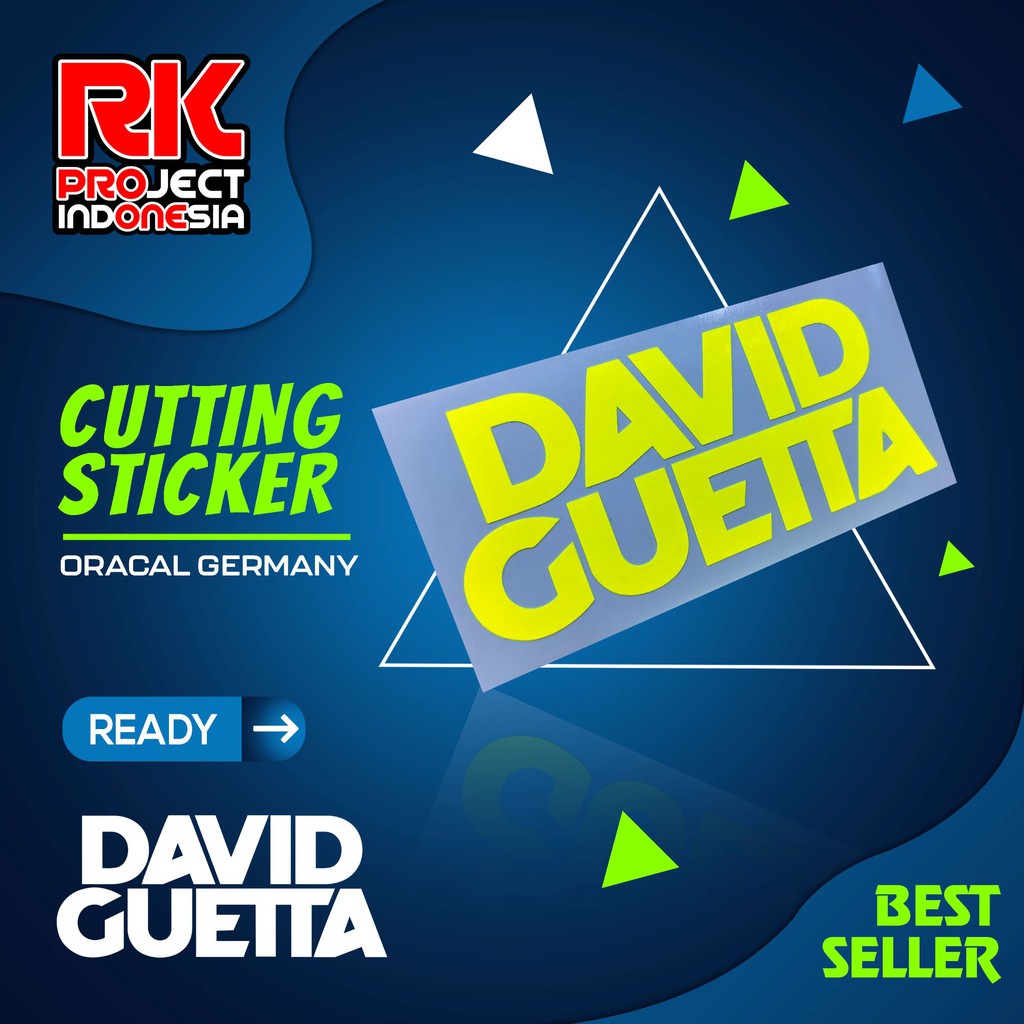 Jual David Guetta Cutting Sticker Stiker Oracal Orafol