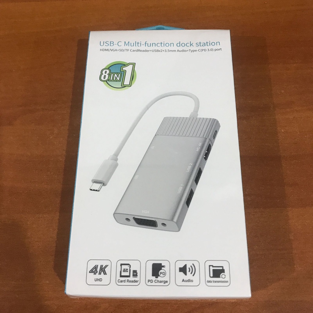 Jual 8 in 1 Type-C Multi-Function Dock Station - 95113D | Shopee Indonesia