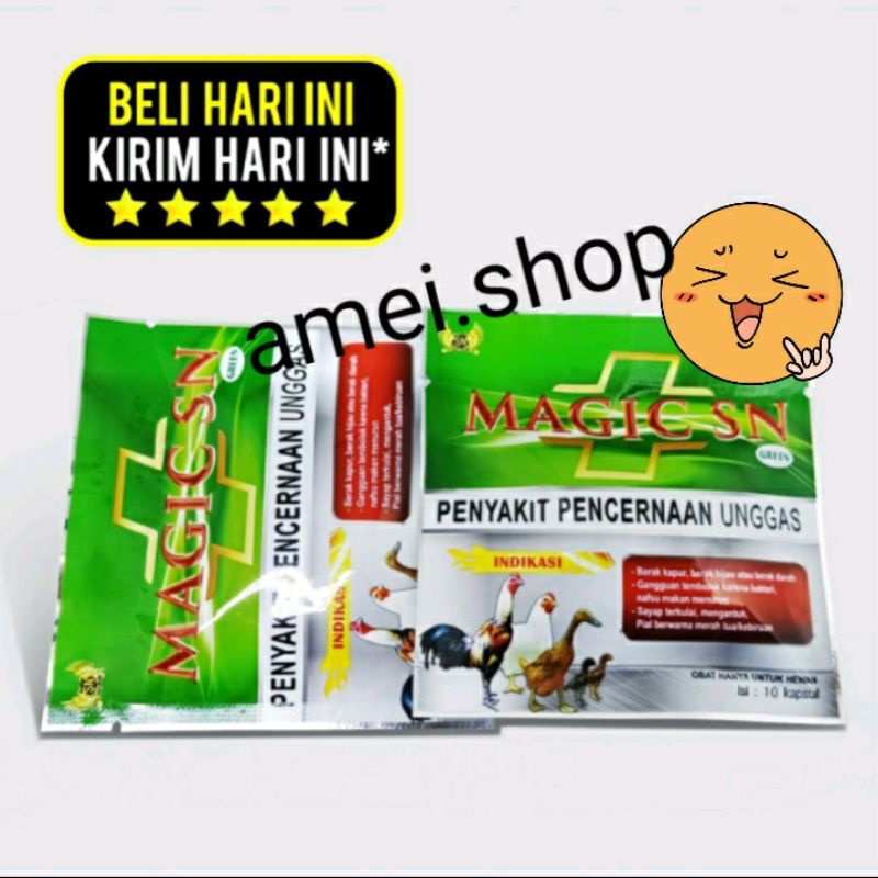 Jual Magic SN Hijau Obat Ayam Snot Flu Diare Berak Kapur Dll | Shopee ...