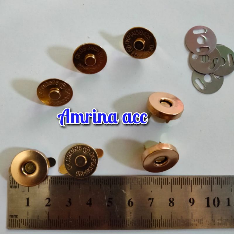 Jual Kancing magnet 18 mm Mas muda(12 pcs) | Shopee Indonesia