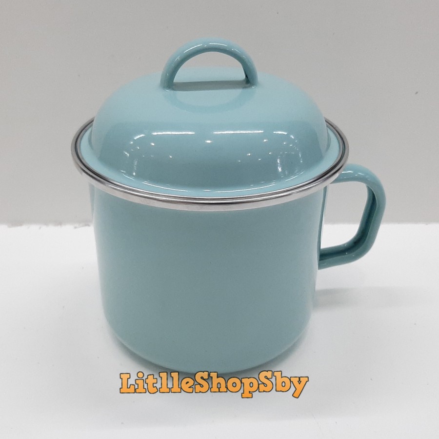 Jual Cangkir Mug Gelas enamel 14cm biru muda Tosca | Shopee Indonesia