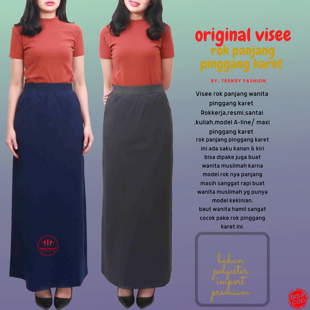 Jual Visee Rok panjang wanita model A kerja,resmi ,kuliah,muslimah full ...