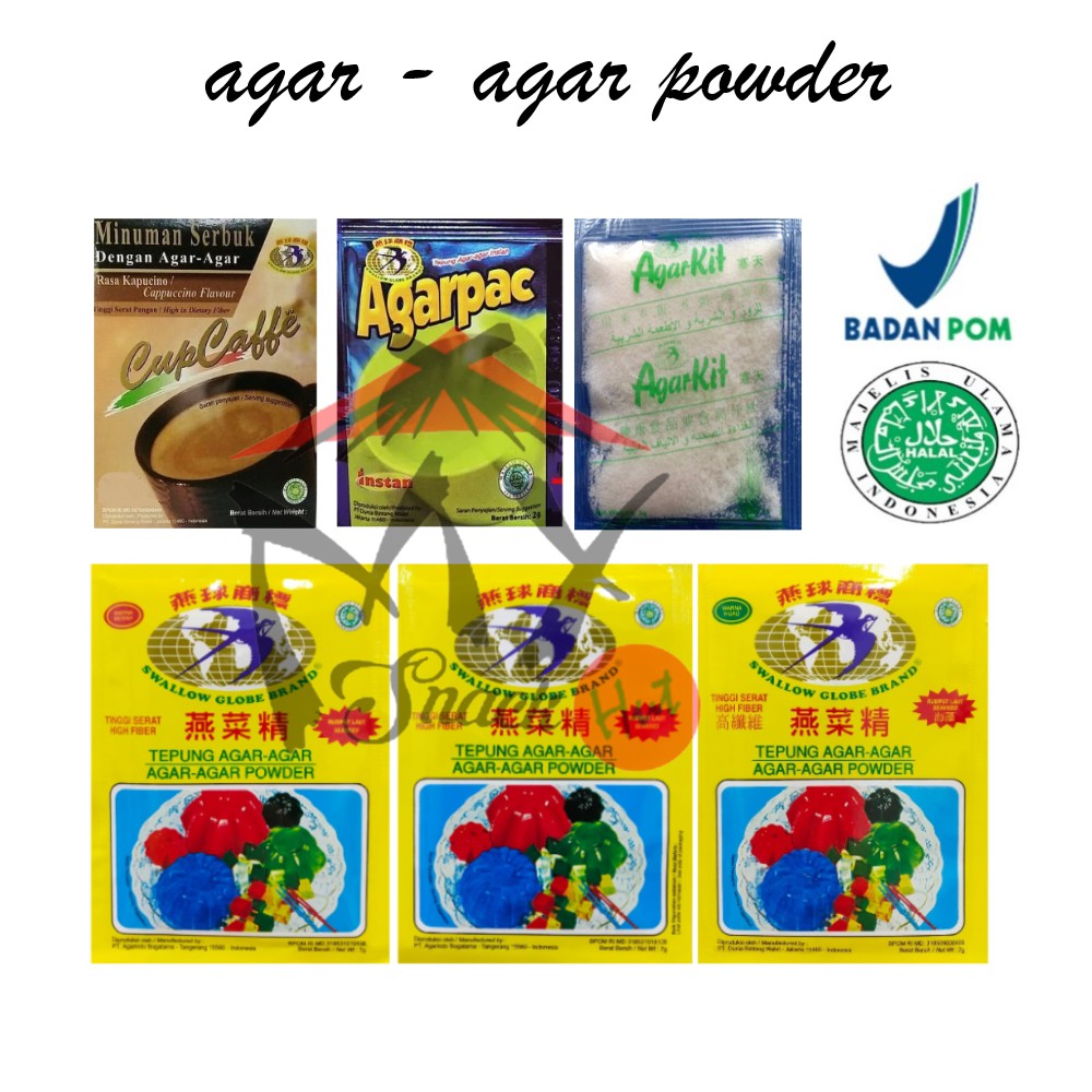 Jual Agar Agar Swallow Sachet Tepung Agarpac Agarkit Cupcaffe Nasi