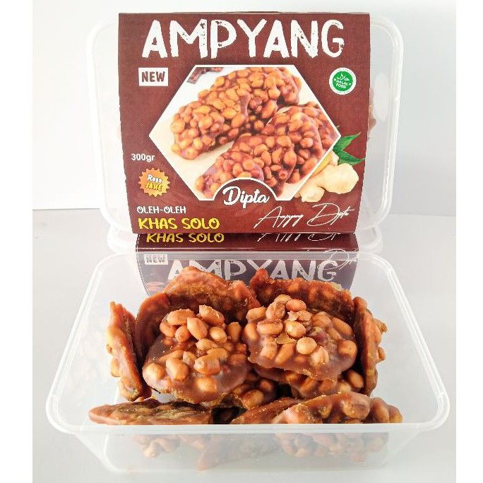 Jual Ampyang Jahe 300 Gr Toples Ampyang Dipta Ampyang Kacang Gula