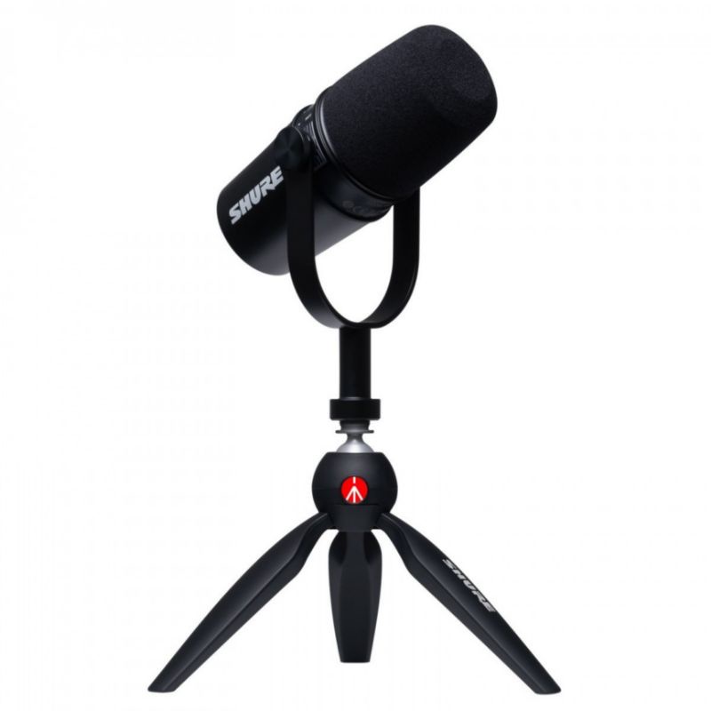 Jual Shure MV7 Podcast Kit - USB And XLR Podcast Mic With Tripod Stand ...