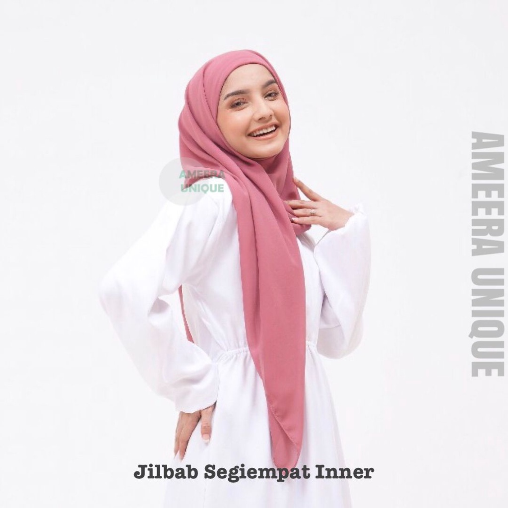 Jual Jilbab Segi Empat Inner 2in1 Instan Ciput Ceruty Baby Doll Premium ...