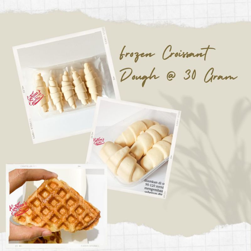 Jual Bon Chef Frozen Croissant Dough @30 Gram Ready To Bake Croffle Isi ...