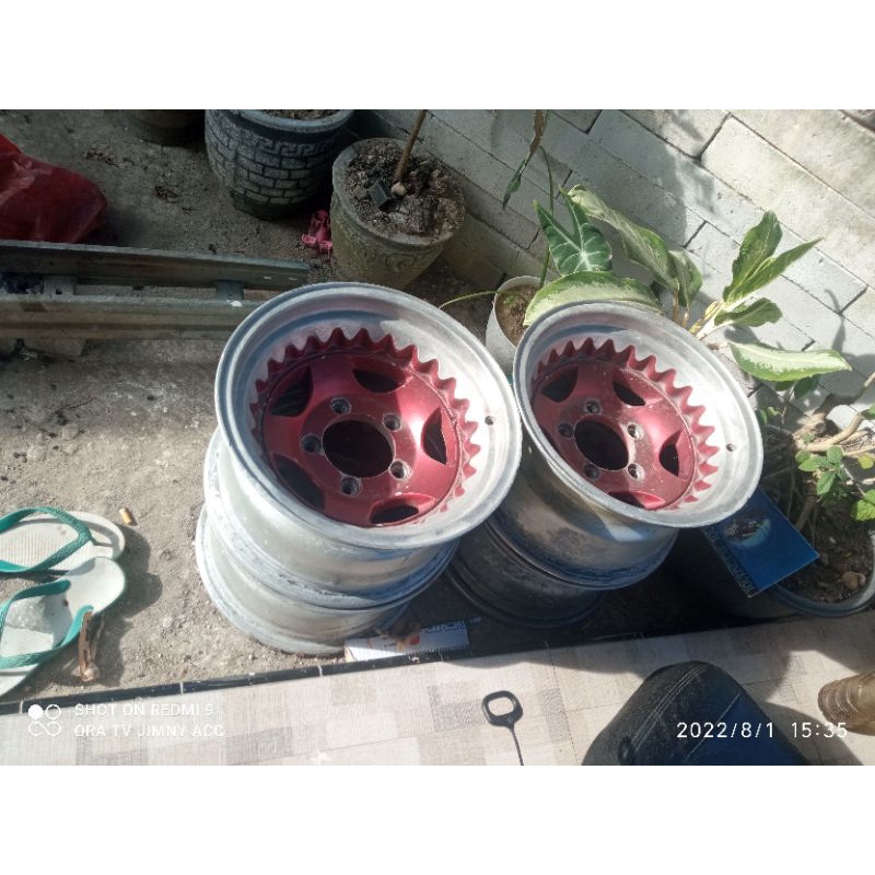 Jual Velg R15 pcd 5x139.7 8 inch velg Jimny katana centerline | Shopee