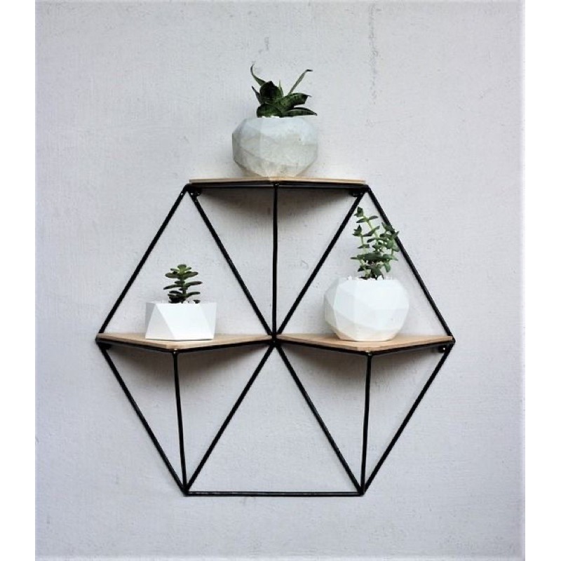 Jual rak minimalis segienam hexagonal hexagon | Shopee Indonesia