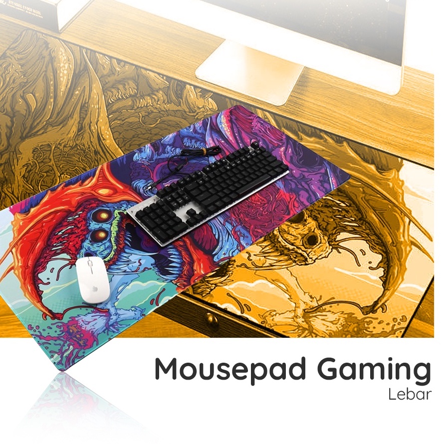 Jual Jumbo Mouse Pad Gaming Rubber Lebar Motif Alas Keyboard Mousepad Gaming XL XXL Desk Mat