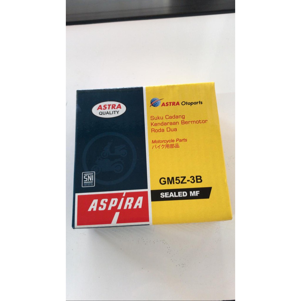 Jual Aki Kering ASPIRA ASTRA GM5Z-3B Grand Supra Mio Shogun Mega Pro