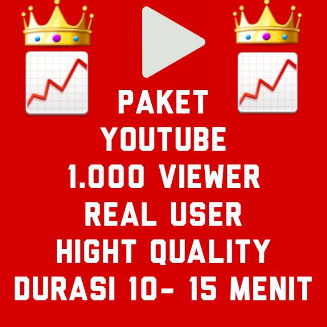 Jual 1.000 Youtube Viewer Durasi 10 Menit Per View | Shopee Indonesia