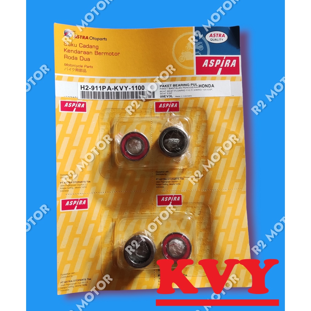 Jual PAKET BEARING BAMBU PULLEY LAHER LAKER PULLY PULI KVY ASPIRA BEAT