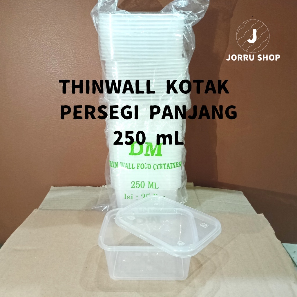 Jual THINWALL DM PANJANG 250 mL REC - ISI PER PACK 25 SET // FOOD ...