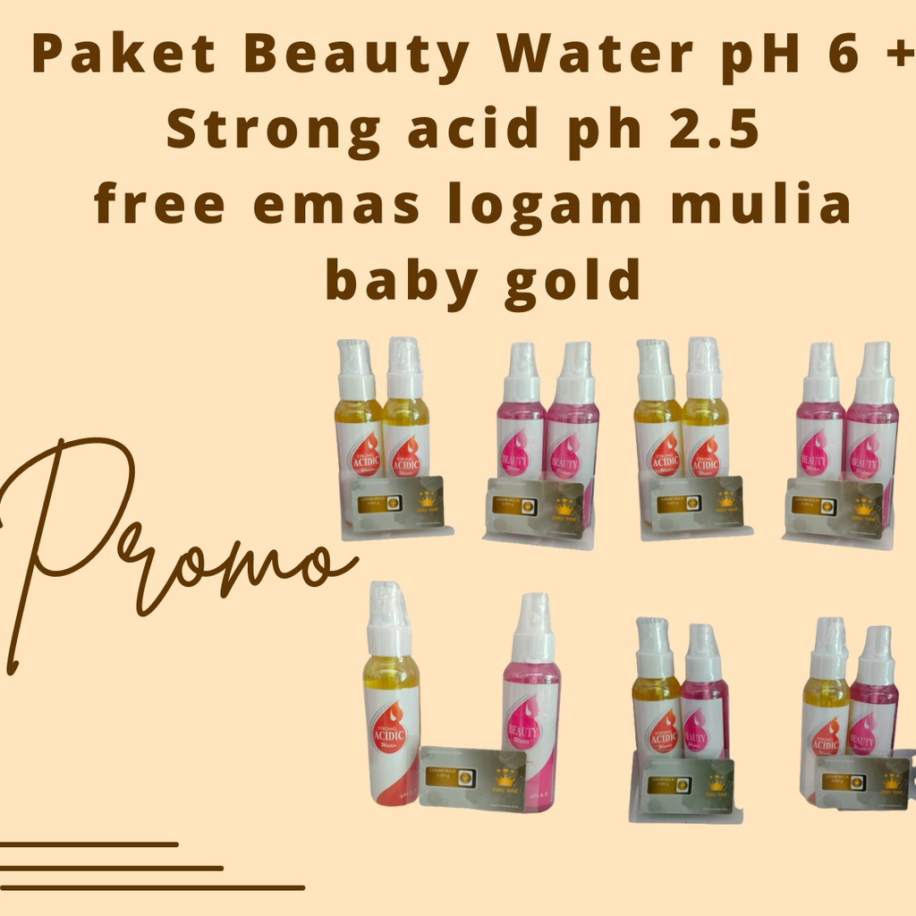 Jual FREE EMAS PAKET SPRAY BEAUTY WATER PH STRONG ACID PH 2,5