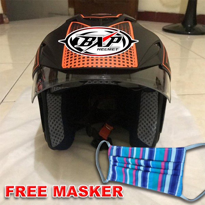 Jual Helm BXP Double Visor Orange Merk BXP | Shopee Indonesia