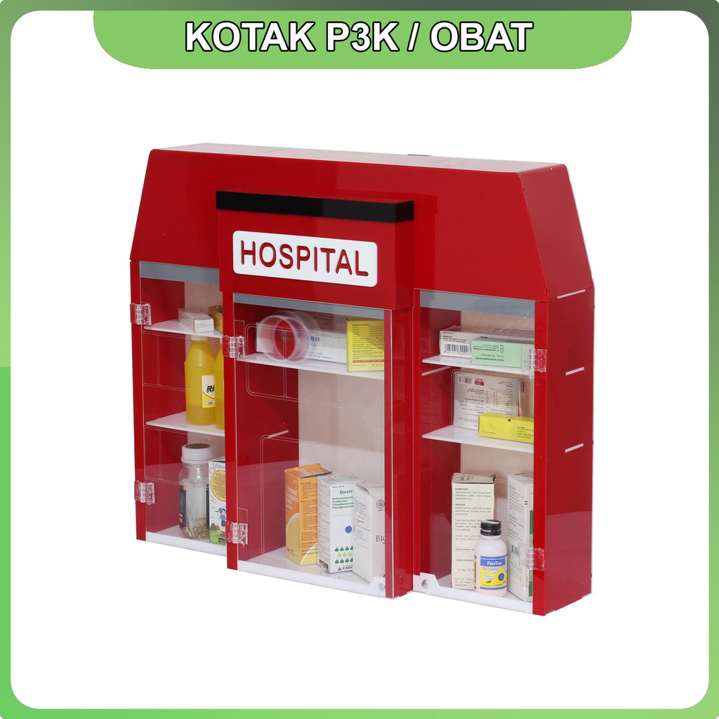Jual Kotak P3K Harian HOSPITAL Edition Medium Size Bahan Acrylic 