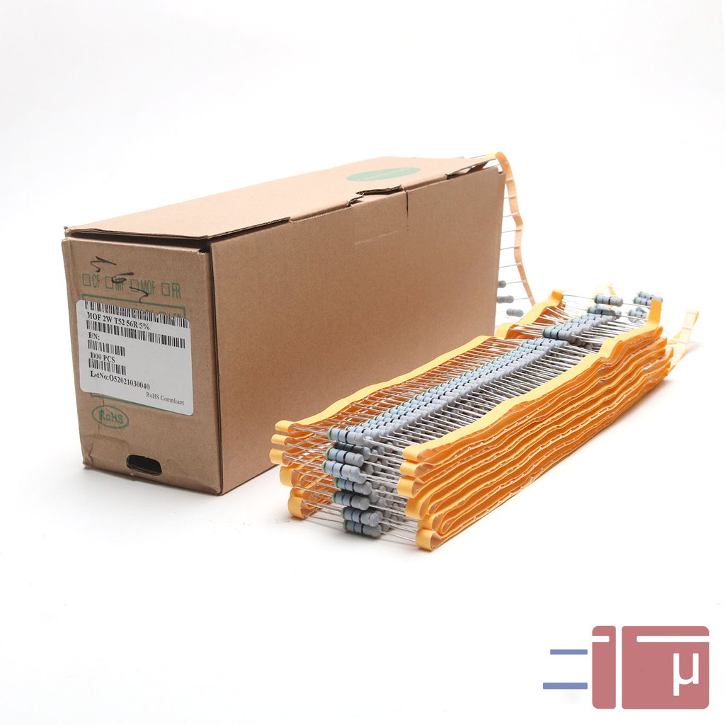 Jual Resistor 56R 56 Ohm 2W Metal Oxide 5% Taiwan Kaki Tembaga | Shopee ...