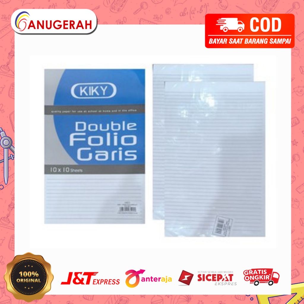 Jual Kiky Double Folio Garis Isi 10 Lembar Shopee Indonesia