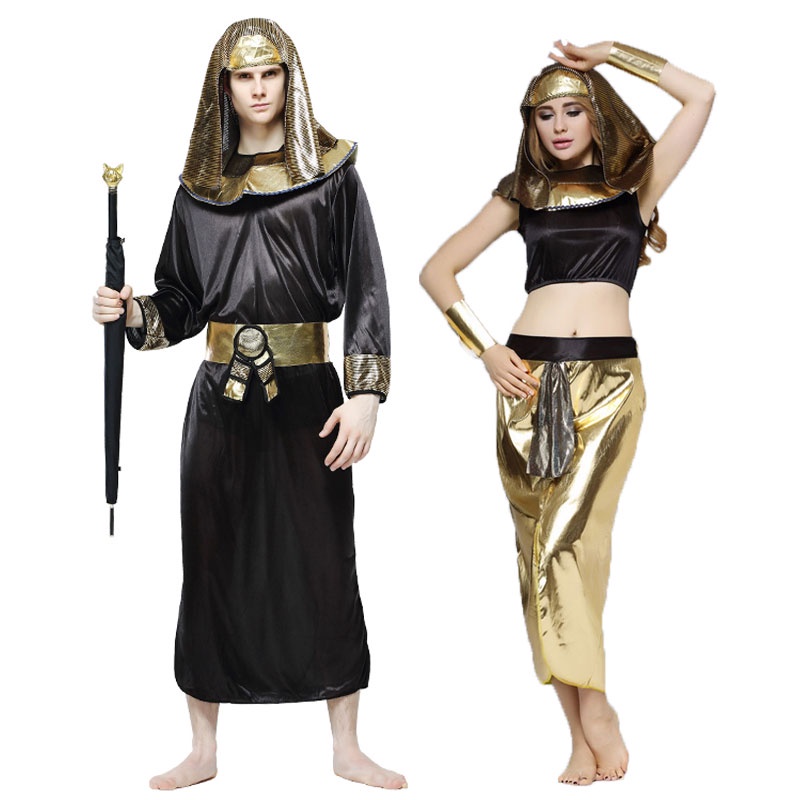 Jual Preorder Umorden Ancient Egypt Pharaoh Cosplay Men Cleopatra Costume Women Halloween Party 3586