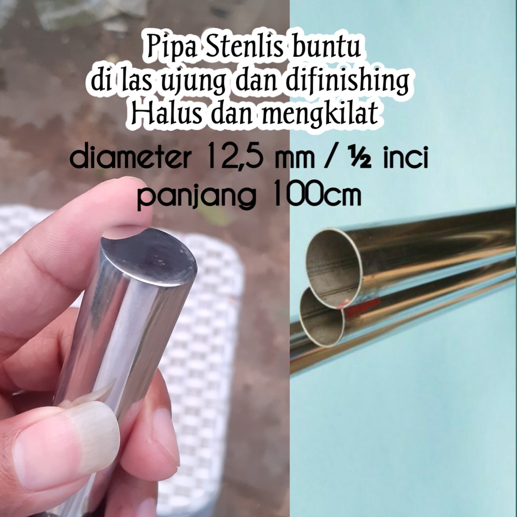 Jual Pipa Stenlis Inci Buntu Od Mm Pipa Stainless Shopee