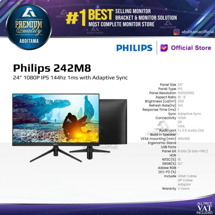 Jual Monitor Led Philips M Ips P Hz Ms Hdmi Dp Shopee