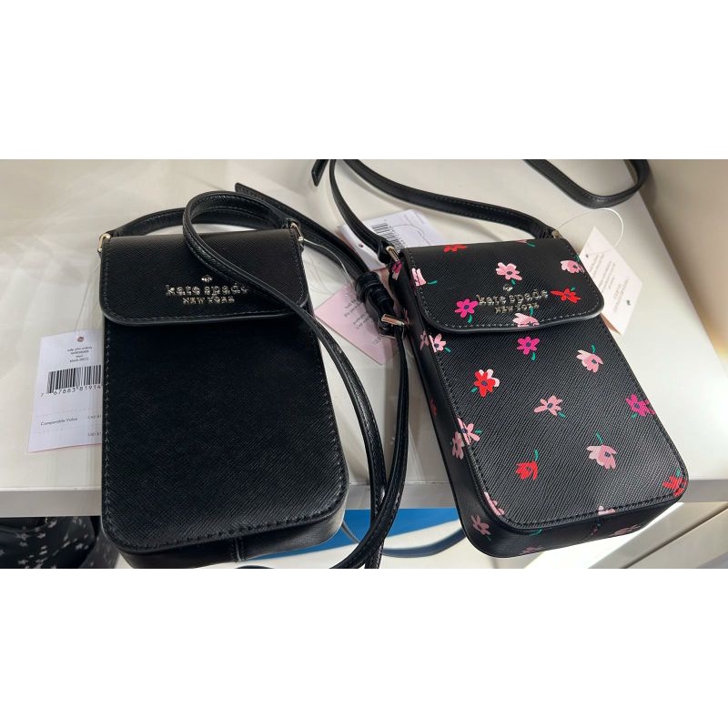 tas sling-bag Kate Spade WIR00008 Staci Black Flap Phone Crossbody