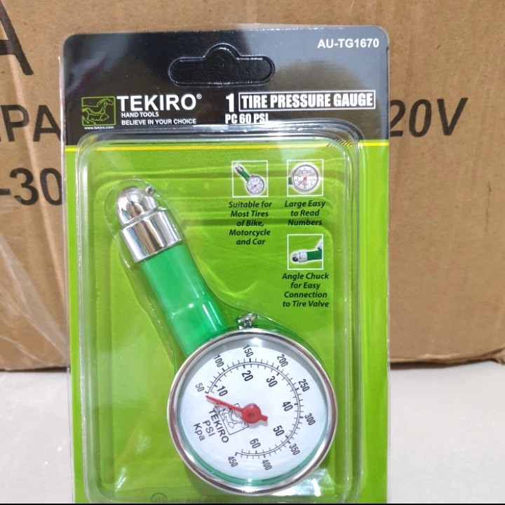 Jual TEKIRO ALAT UKUR TEKANAN ANGIN BAN MOBIL 60 PSI / TIRE PRESSURE