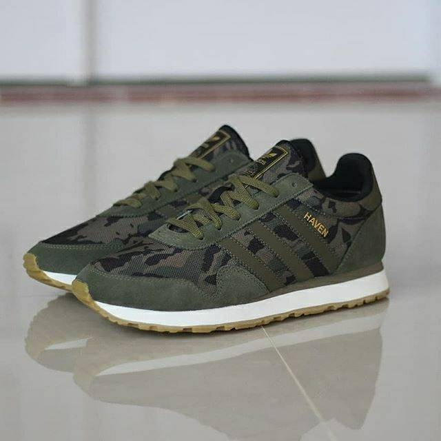 Sneakers Original BNWB Sepatu Casual Adidas Haven Army Green