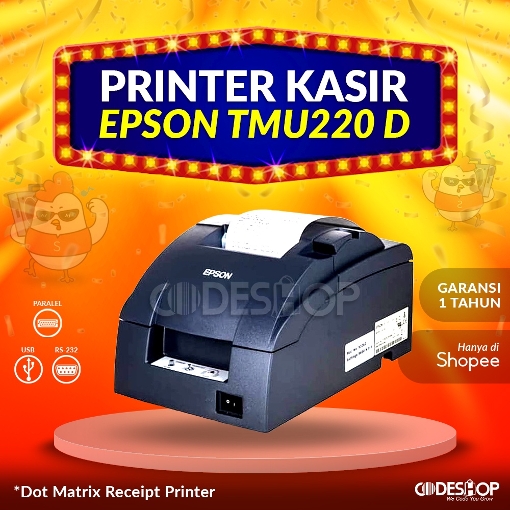 Jual EPSON TM U220D PRINTER DOT MATRIX CETAK STRUK KASIR PORT LAN