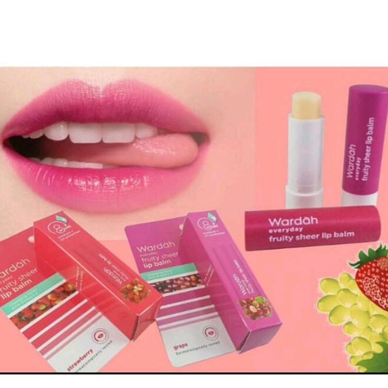 Jual Wardah Everyday Lip Balm Fruity Sheer Strawberry Gr Shopee