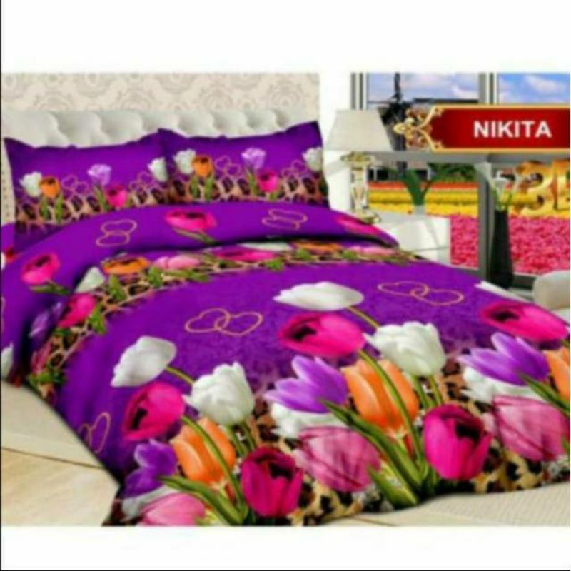 Jual Bedcover bonita tanpa sprei(hanya selimut) uk 180x200 motif bunga