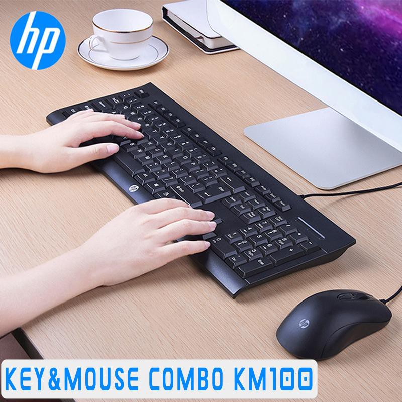Jual PAKET KEYBOARD MOUSE GAMING HP KM100 ORIGINAL Shopee Indonesia