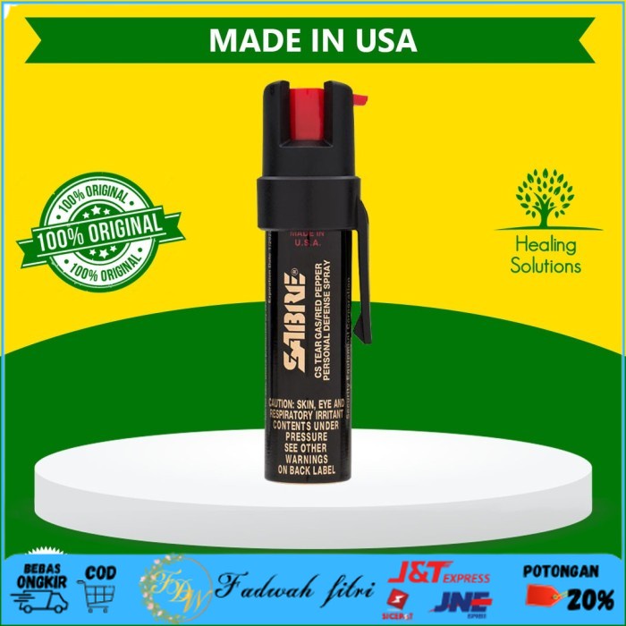 Jual (COD) SABRE Pepper Spray Advance 3 IN 1 Formula - 100% ORIGINAL ...