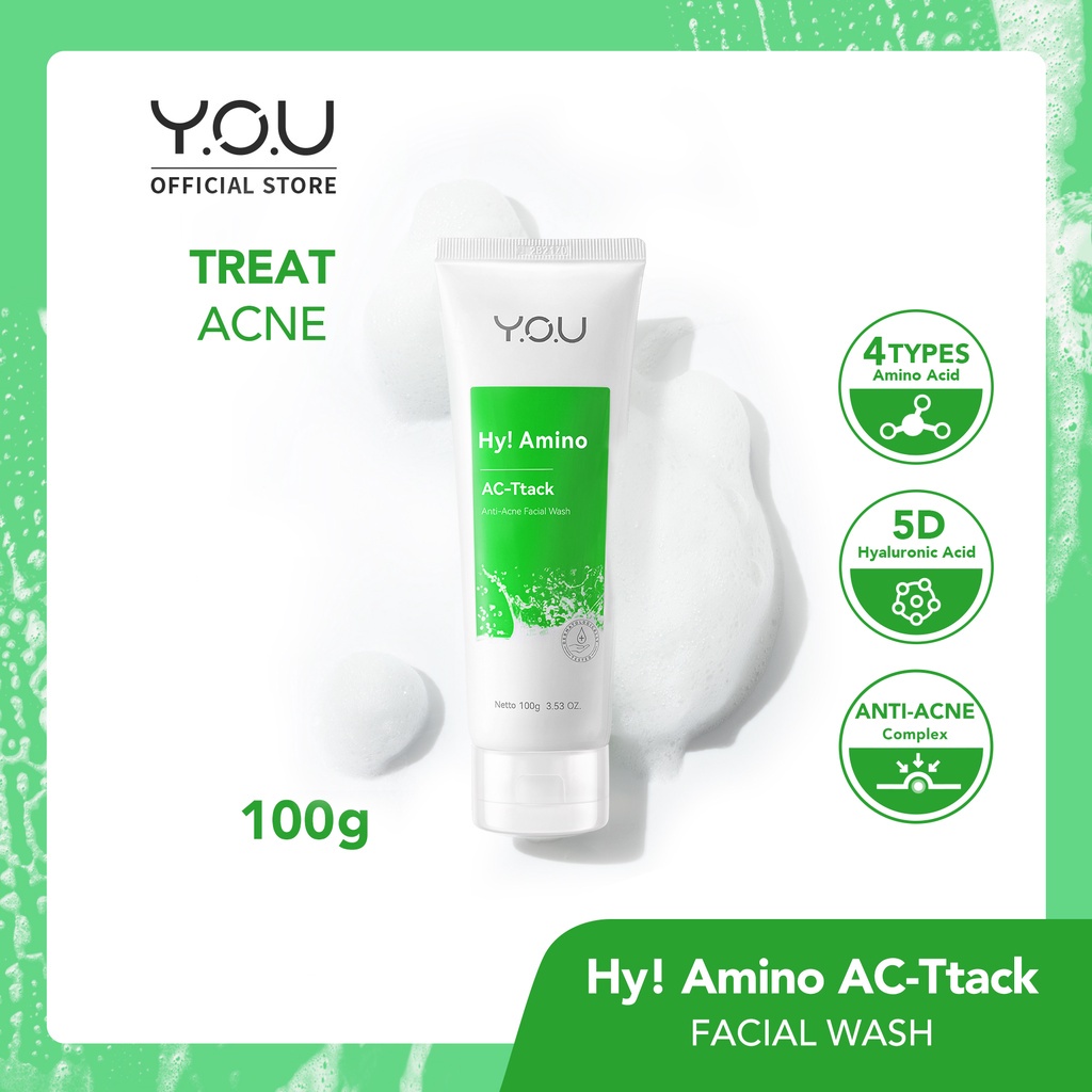 Jual YOU Hy! Amino Anti Acne Facial Wash Sabun Cuci Muka Acnes Facial