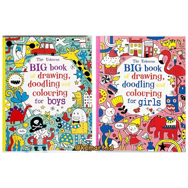 Jual Usborne Big Book Of Drawing Doodling And Colouring Buku Mewarnai Buku Gambar Anak Import