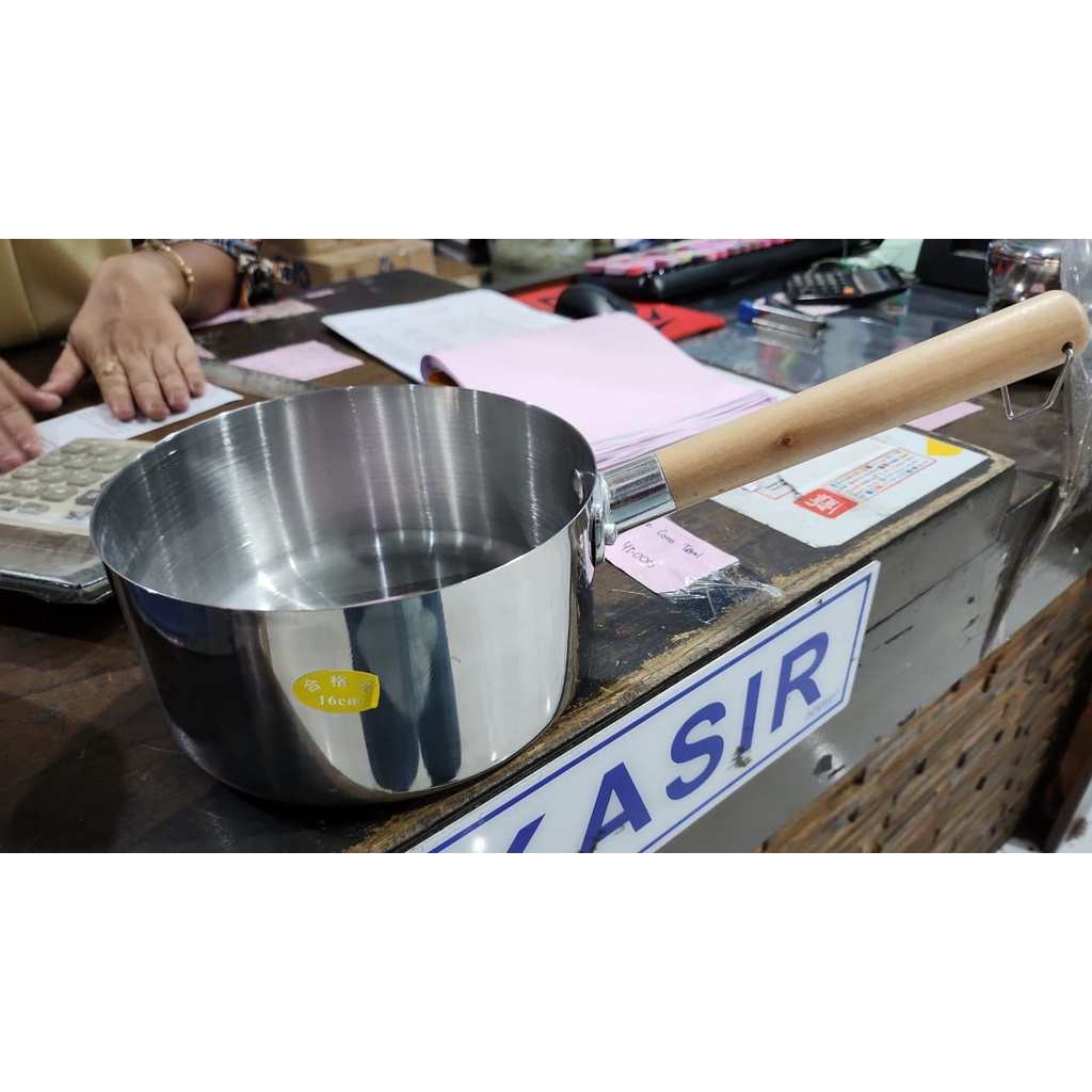 Jual Panci Susu Subron Gg Kayu Label Kuning - 14cm 16cm 18cm | Shopee ...
