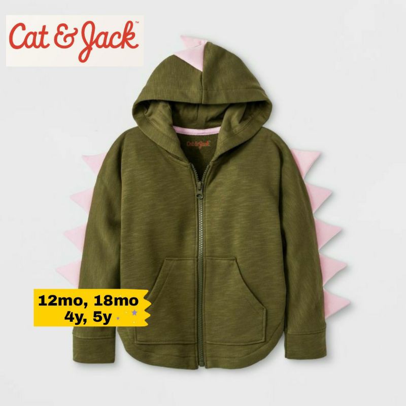 Jaket Anak Cat n Jack Dino Hoodie Zip Dino