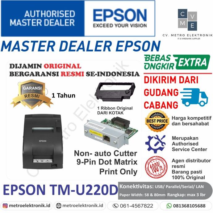 Jual Printer Epson Tmu 220 D Tm U220 D Tmu220d Tmu 220d Non Auto Cutter Shopee Indonesia 0635