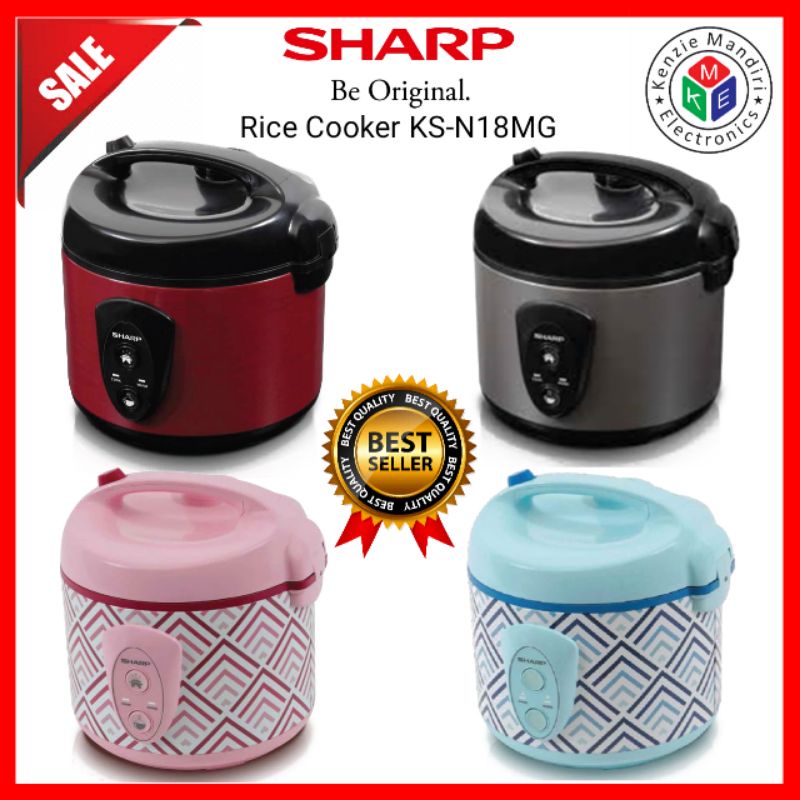 Jual SHARP Rice Cooker 1,8 Liter KSN18MGRD/SL/PK/BL Shopee Indonesia