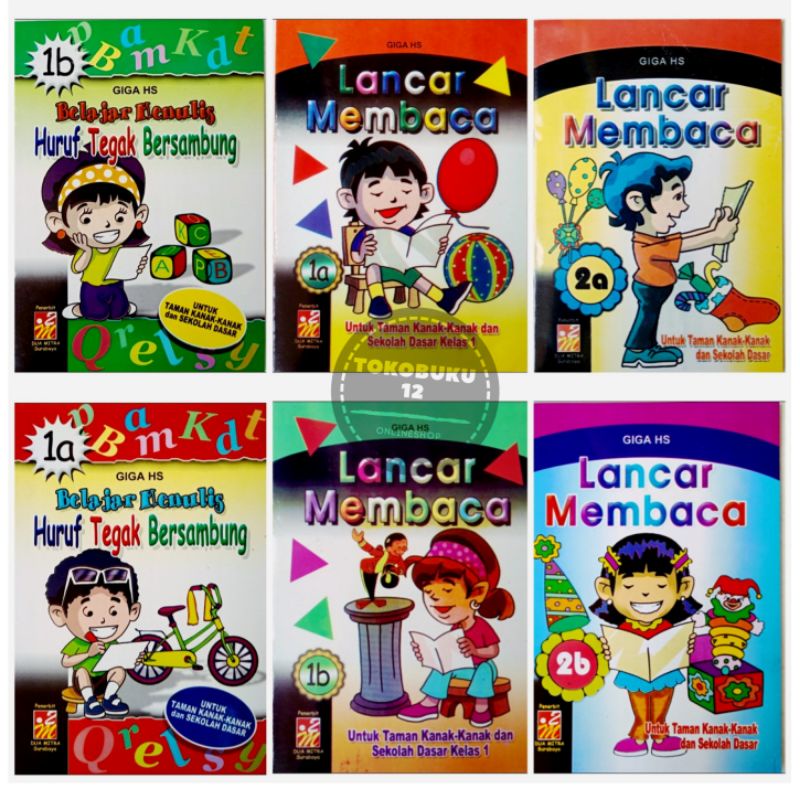 Jual Buku Anak TK Dan SD Lancar Membaca 1A 1B 2A 2B - Belajar Menulis ...