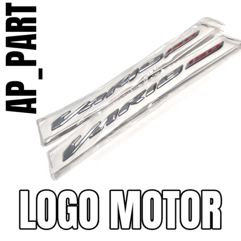 Jual logo emblem vario 150 croom merah 3D sepasang kiri dan kanan