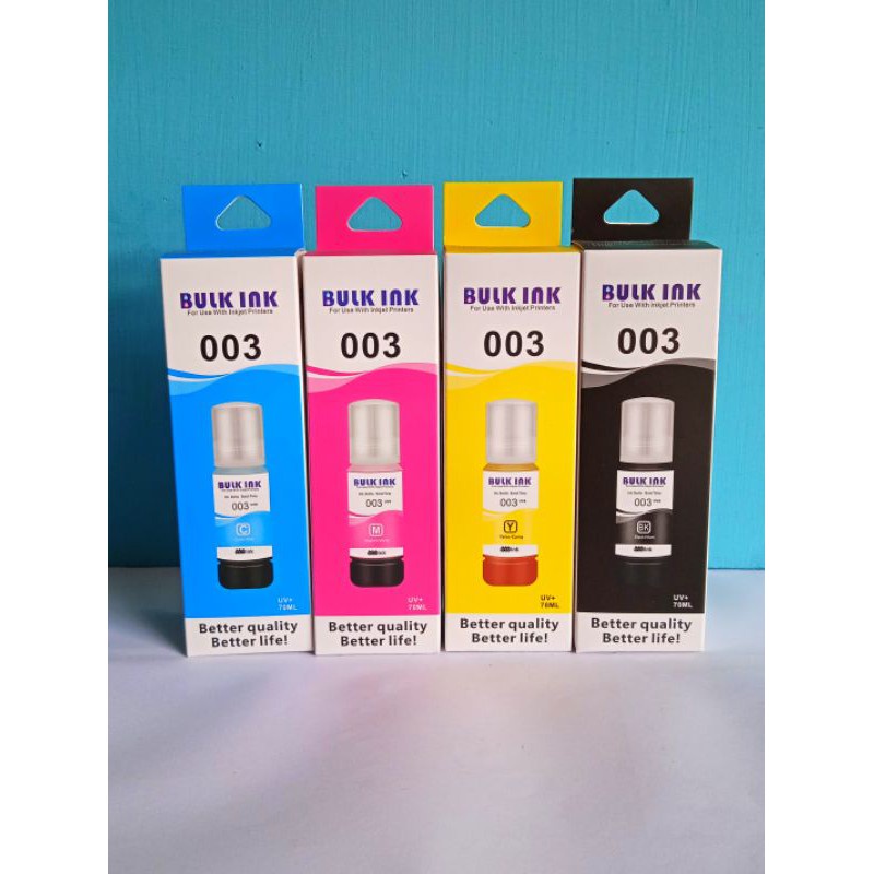 Jual Tinta Bulk Ink Epson 003 Original Cmyk Shopee Indonesia 0968