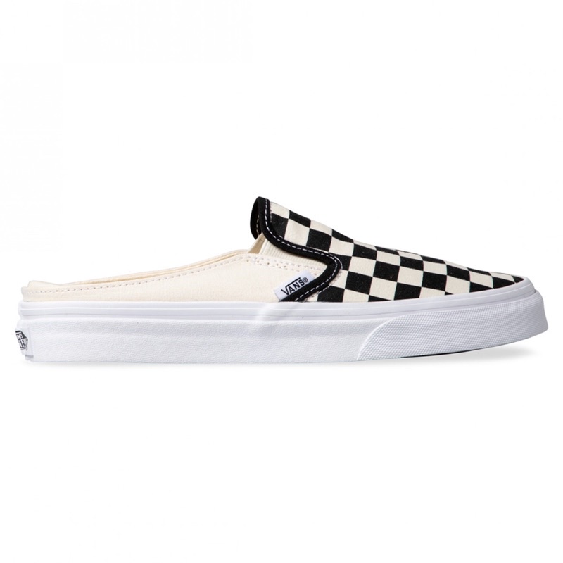 Jual VANS SLIP ON MULE CHECKERBOARD BLACK WHITE ORIGINAL | Shopee Indonesia