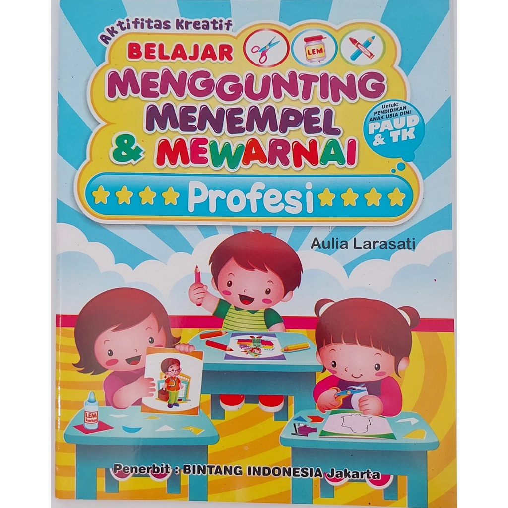 Jual Belajar Menggunting,Menempel,& Mewarnai Profesi | Shopee Indonesia